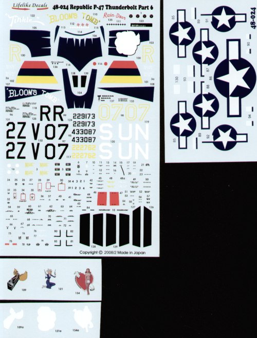 Lifelike LL48024 1:48 Republic P-47D Thunderbolt Noseart