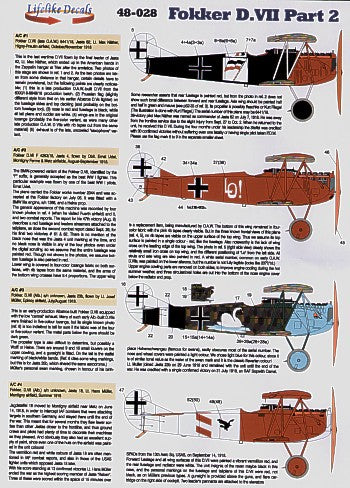 Lifelike LL48028 1:48 Fokker D.VII Part 2