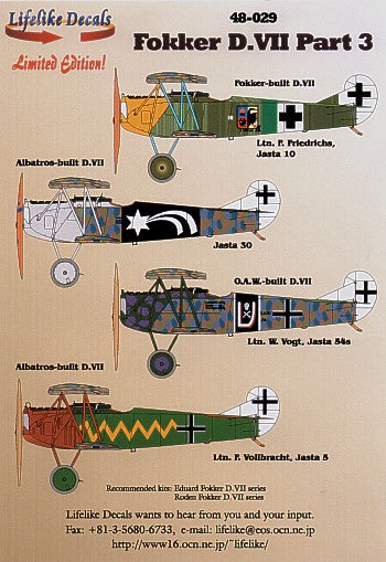 Lifelike LL48029 1:48 Fokker D.VII Part 3