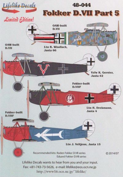Lifelike LL48044 1:48 Fokker D.VII's