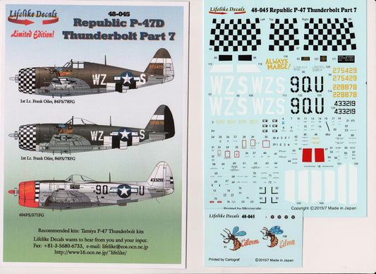 Lifelike LL48045 P-47D Thunderbolt Pt 7 Eileen/Marge 1:48