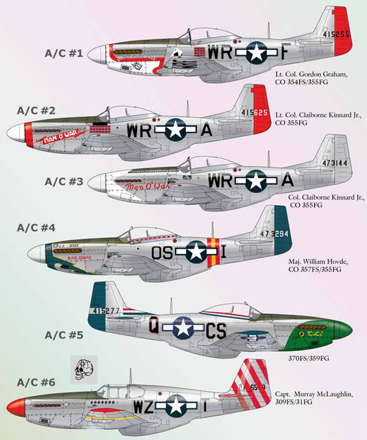 Lifelike LL48060 1:48 North-American P-51D Mustang x 6 options