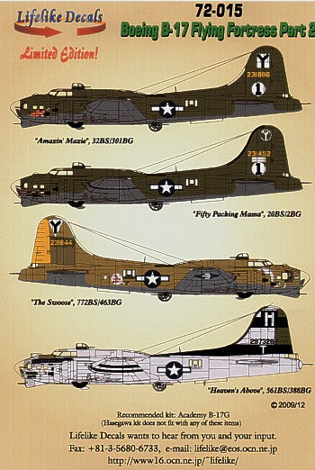 Lifelike LL72015 1:72 Boeing B-17G Flying Fortress part 2