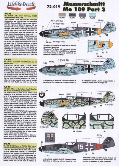Lifelike LL72019 1:72 Messerschmitt Bf-109 Part 3