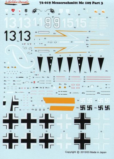 Lifelike LL72019 1:72 Messerschmitt Bf-109 Part 3
