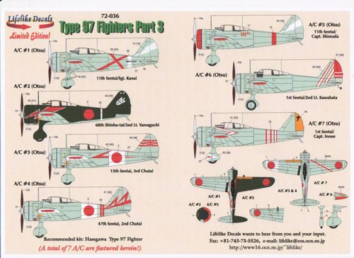 Lifelike LL72036 1:72 Nakajima Ki-27 Type 97 'Nate' Part 3