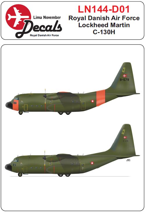 Lima November LN144-D01 Danish C-130H Hercules Old Scheme 1:144