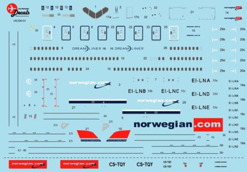 Lima November LN200-02 1:200 Norwegian Boeing 787 EI-LNB 'Thor Heyerdahl'