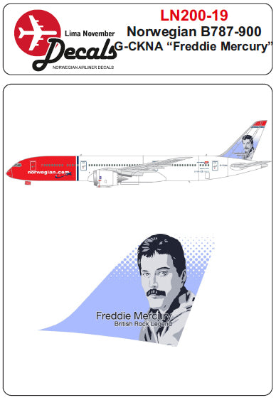 Lima November LN200-19 1:200 Norwegian Boeing 787-900 G-CKNA "Freddie Mercury"