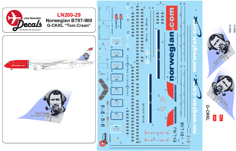 Lima November LN200-29 1:200 Norwegian Boeing 787-900 with Tom Crean on tail