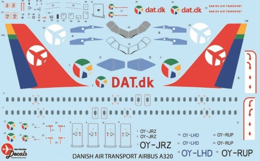 Lima November LN200-39 1:200 Danish Air Transport Airbus A320