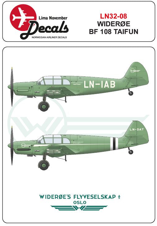 Lima November LN32-008 1:32 Widere Messerschmitt Bf-108 Taifun