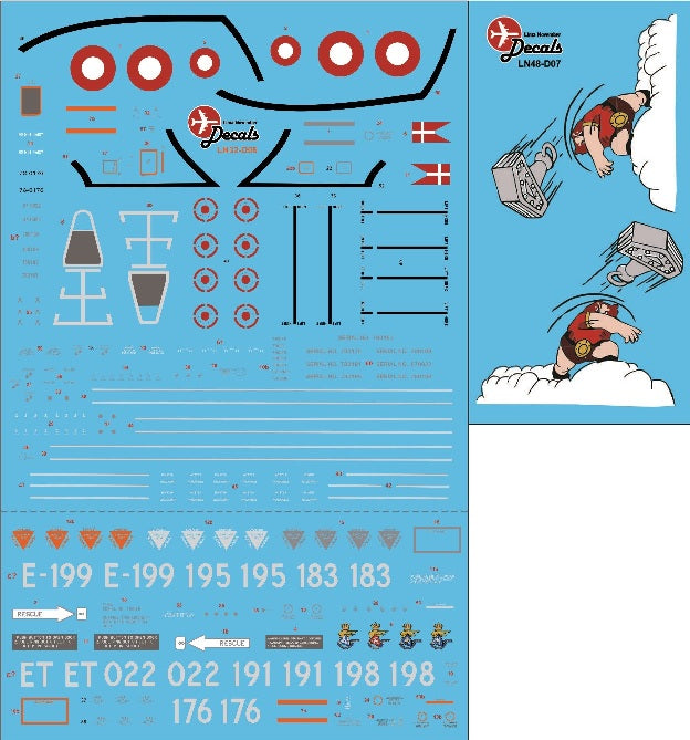 Lima November LN32-D07 Danish F-16A Thors Hammer Decals 1:32