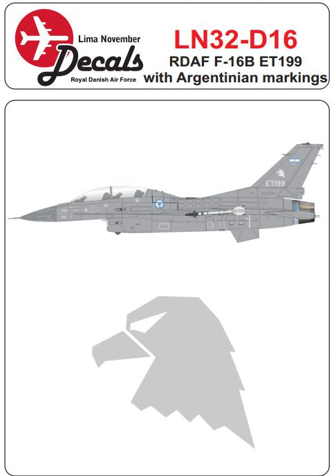 Lima November LN32-D16 Danish F-16B Argentinian Markings 1:32
