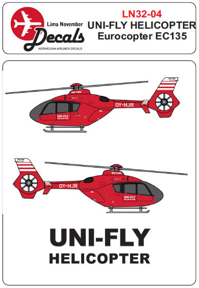 Lima November LN32-004 1:32 Uni-Fly Eurocopter EC135 OY-HJR