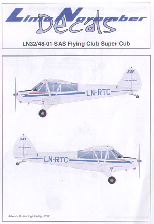 Lima November LN324801 Piper Super Cub SAS Flying Club 1:32