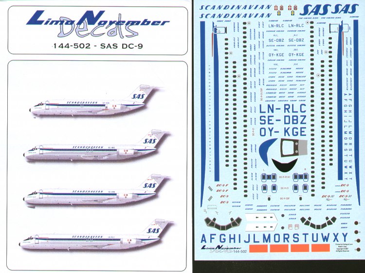 Lima November LN44502 1:144 Douglas DC-9-21/-32/-33/-41