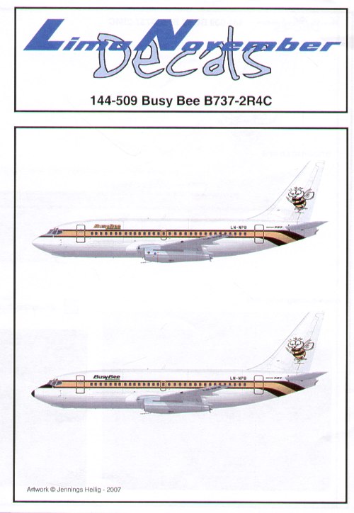 Lima November LN44509 Boeing 737-2R4C Busy Bee Airline 1:144