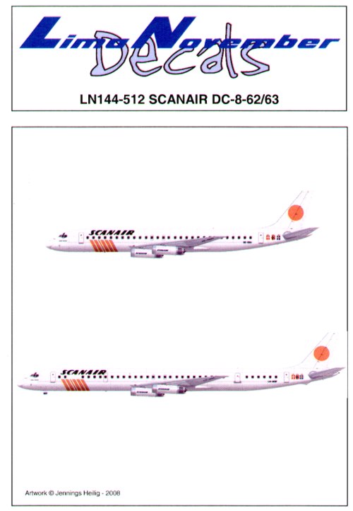 Lima November LN44512 1:144 Douglas DC-8-62/63 SCANAIR Old and New schemes