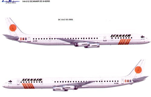 Lima November LN44512 1:144 Douglas DC-8-62/63 SCANAIR Old and New schemes