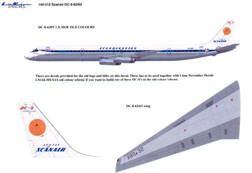 Lima November LN44512 1:144 Douglas DC-8-62/63 SCANAIR Old and New schemes
