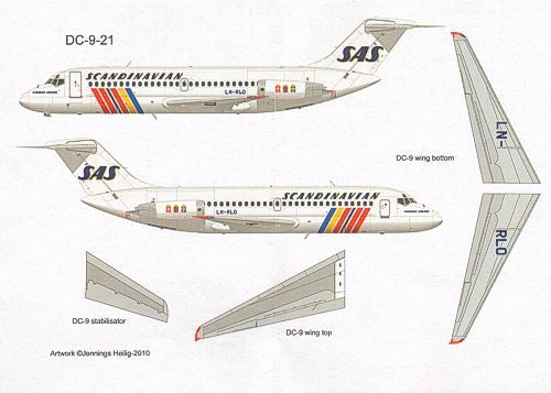 Lima November LN44521 SAS DC-9/MD-80/MD-90 Norwegian Reg 1:144