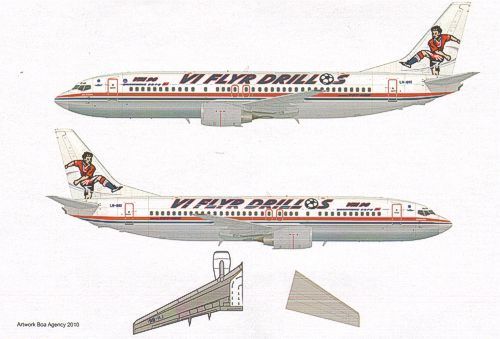Lima November LN44523 Braathens 737-400 Vi Flyr Drillos 1:144