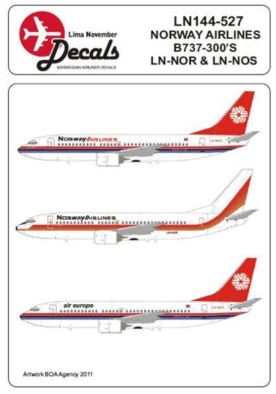 Lima November LN44527 1:144 Boeing 737-300 NORWAY AIRLINES