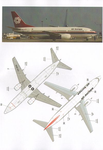 Lima November LN44527 1:144 Boeing 737-300 NORWAY AIRLINES
