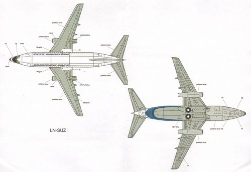 Lima November LN44528 Braathens 737-200 VASP/TACA Cheatline 1:144
