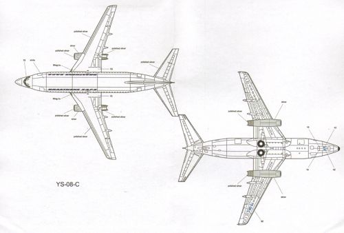 Lima November LN44528 Braathens 737-200 VASP/TACA Cheatline 1:144