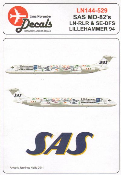 Lima November LN44529 SAS MD-82 1994 Winter Olympics 1:144