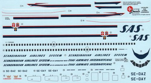 Lima November LN44534 1:144 Convair CV-990A SAS/Scandinavian Air Services