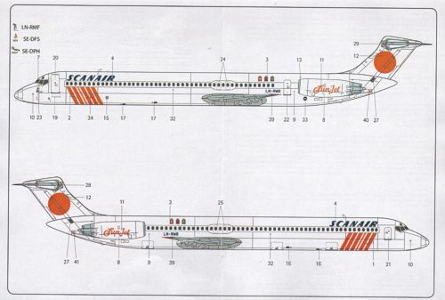 Lima November LN44537 MD-80 Scanair Sun Jet Decals 1:144