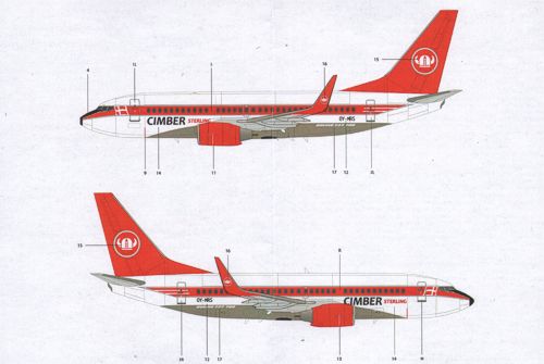 Lima November LN44541 1:144 Boeing 737-700 CIMBER STERLING OYMRG/U/S