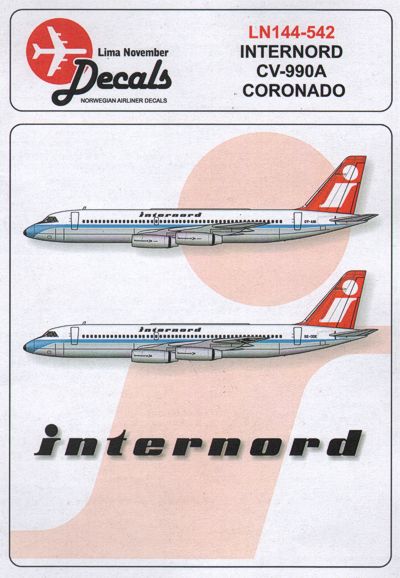 Lima November LN44542 1:144 Internord Convair CV-990A