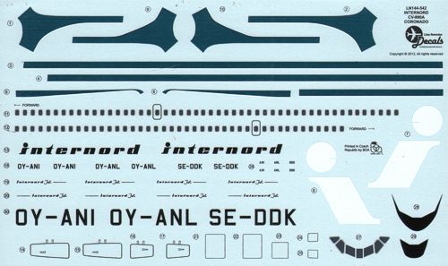 Lima November LN44542 1:144 Internord Convair CV-990A