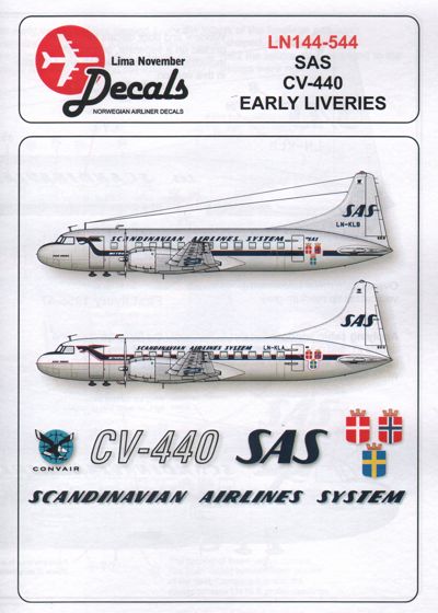Lima November LN44544 Convair CV-440 First 2 SAS Schemes 1:144
