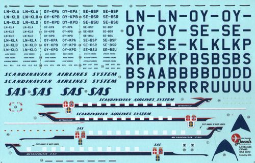 Lima November LN44544 Convair CV-440 First 2 SAS Schemes 1:144