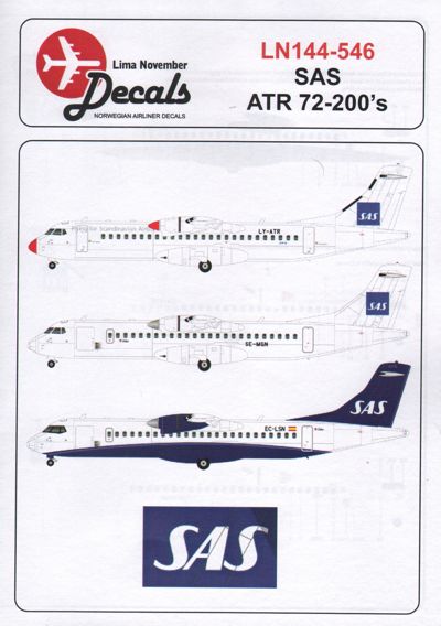 Lima November LN44546 ATR-72 SAS & Azul of Brazil Decals 1:144