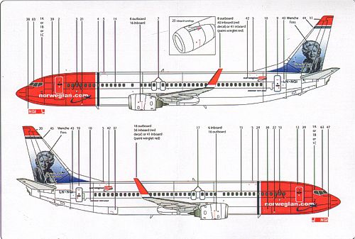 Lima November LN44551 1:144 NORWEGIAN Boeing 737-800 LN-NGI 'WENCHE FOSS'