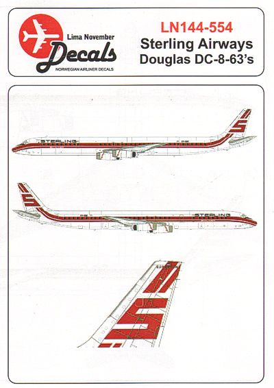 Lima November LN44554 1:144 Sterling Douglas DC-8-63's
