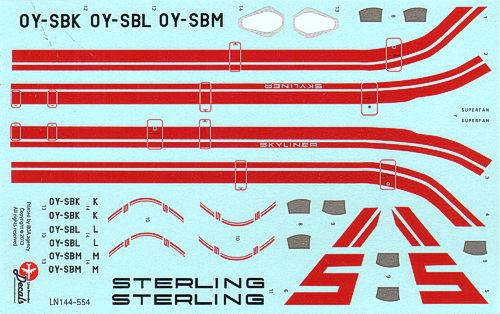 Lima November LN44554 1:144 Sterling Douglas DC-8-63's