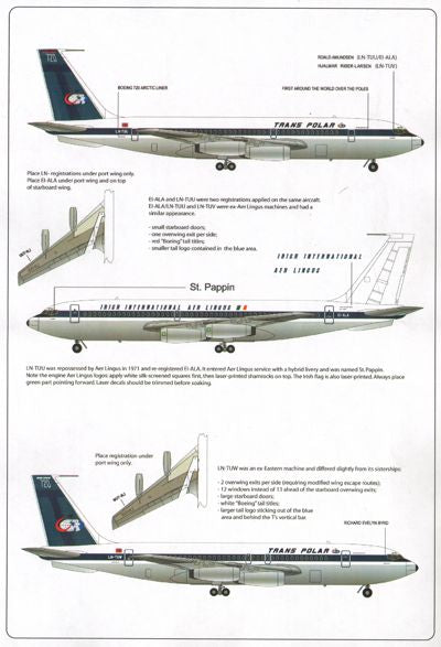 Lima November LN44556 Trans-Polar Boeing 720 Aer Lingus 1:144