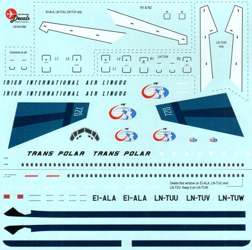 Lima November LN44556 Trans-Polar Boeing 720 Aer Lingus 1:144