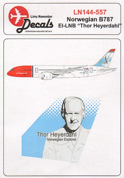 Lima November LN44557 1:144 Norwegian Boeing 787 EI-LNB 'Thor Heyerdahl'