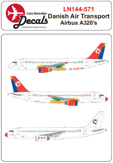 Lima November LN44571 DAT Danish Air Transport Airbus A320 1:144
