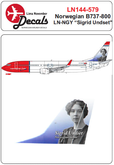 Lima November LN44579 1:144 Norwegian Boeing 737-800 LN-NGY Sigrid Undset