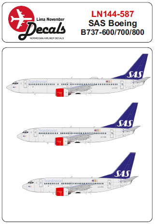 Lima November LN44587 SAS Boeing 737-600/700/800 Decals 1:144