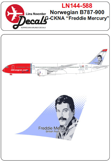 Lima November LN44588 1:144 Norwegian Boeing 787-900 G-CKNA "Freddie Mercury"